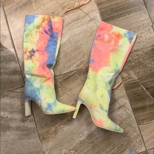 COPY - Jeffrey Campbell tie dye cloth boots from …